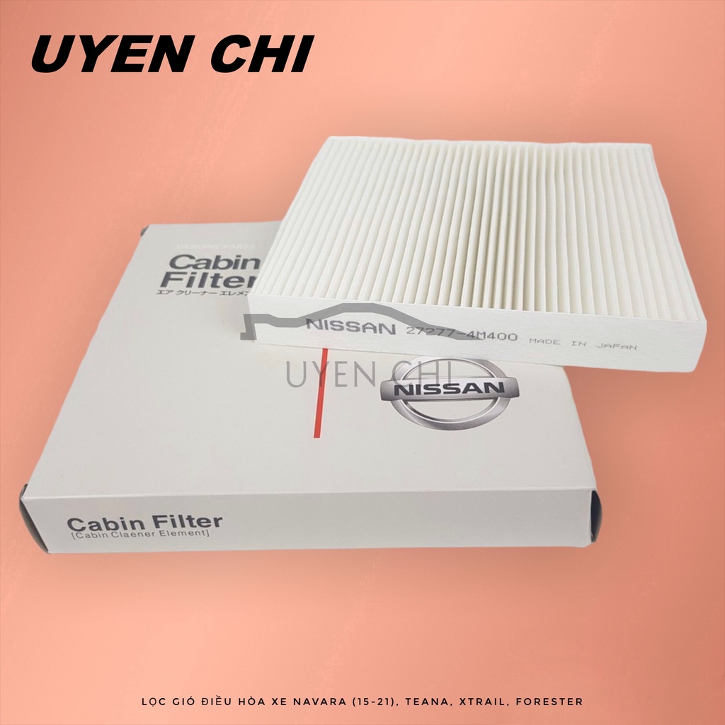 Lọc gió điều hòa, máy lạnh xe Navara (15-21),Teana (03-08), Xtrail (01-13),Forester (02-09) (Mã: 272774M400 /272774M425)