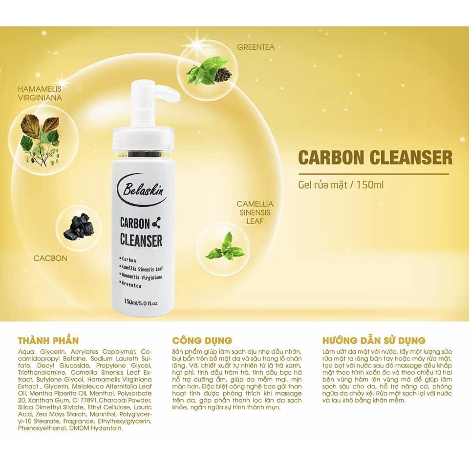 SỮA RỬA MẶT Carbon dùng được mọi loại da HÀNG CHÍNH HÃNG