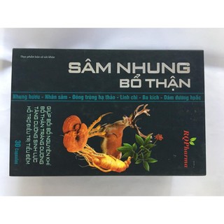 Sâm Nhung bổ thận RQ giúp bổ thận tráng dương, mạnh gân cốt- Viên Sâm nhung bổ thận tăng cường sinh lý Nam Nữ- Lọ 30viên