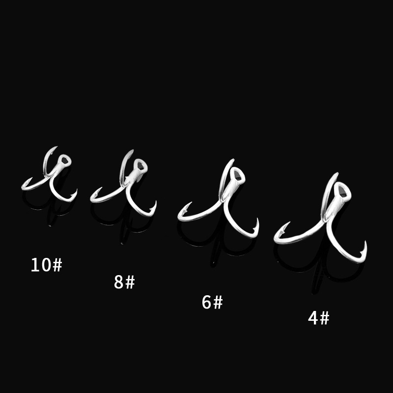 5 Cái # 4# 6# 8# 10# 12# 14# Móc Câu Cá Bằng Thép Carbon Cao Cấp Chuyên Dùng