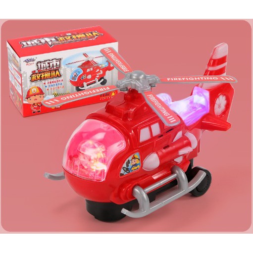 Máy bay trực thăng cảnh sát có nhạc và đèn cho bé