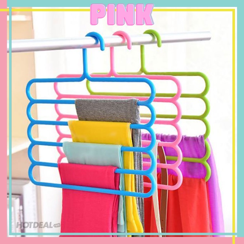 Móc Treo Quần Áo Bằng Nhựa 5 Tầng Đa Năng PINKWISH K105