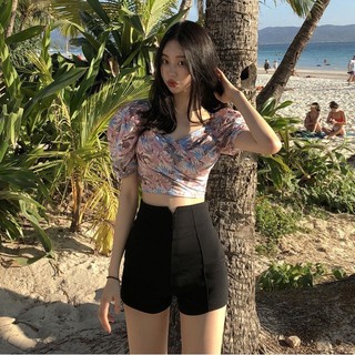 Quần short dance chất umi cạp cao co giãn tôn dáng