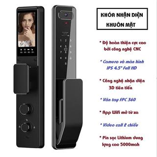 Khoá vân tay nhận diện khuôn mặt cao cấp cắt CNC từ nhôm nguyên khối KG-GF36