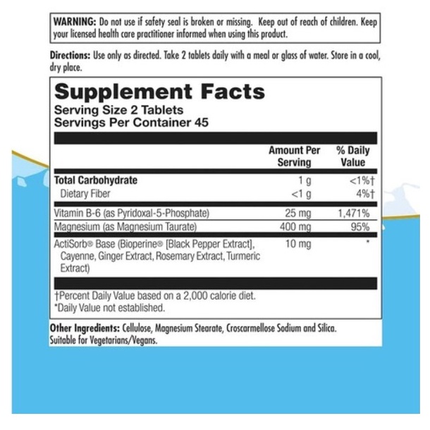 Thực phẩm bổ sung Kal Magnesium Taurate+ 400mg 90 viên