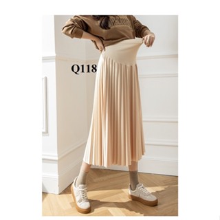 Chân váy bầu xếp ly dáng dài, chân váy công sở chất mềm, mát, mặc mùa nào cũng xinh - Q118