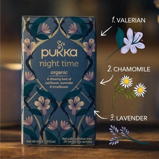Trà thảo mộc 100% hữu cơ pukka night time