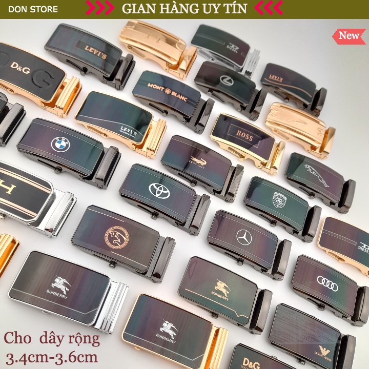 [15 LOẠI] Đầu Khóa Thắt Lưng Nam (hàng loại 1 dày dặn) Thép Không Gỉ Cao Cấp Cho Dây Rộng 3.3-3.6cm (tùy chọn 15 kiểu)