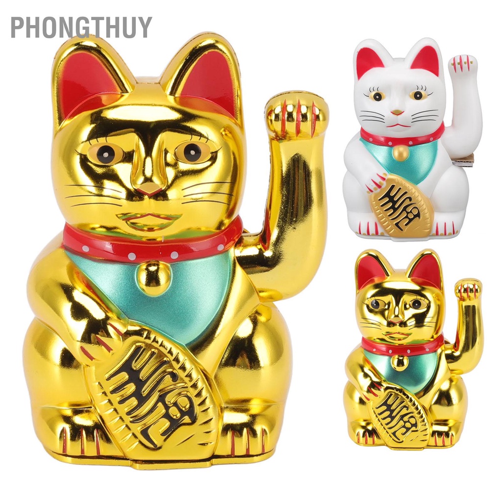 Mèo Thần Tài Vẫy Tay Chạy Bằng Pin Mang Lại May Mắn Tài Lộc Cho Gia đình Nhà Hàng Khách Sạn