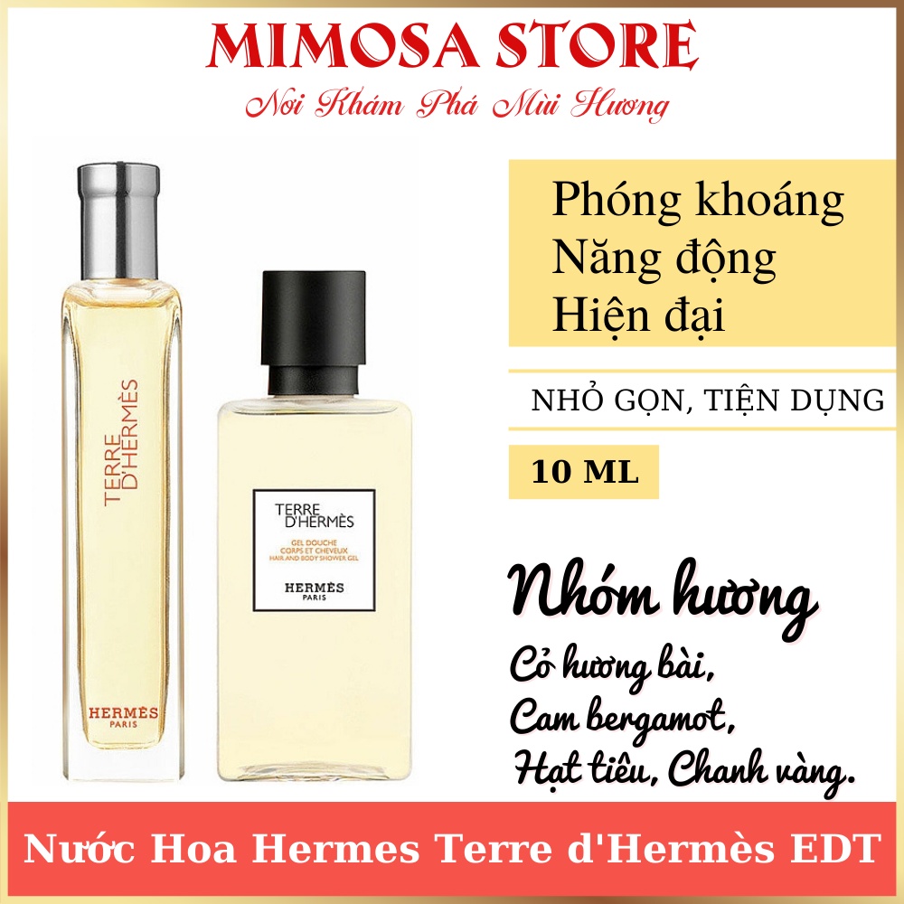 Nước hoa nam Terre D’Hermes Hermes phong độ tinh tế chiết 10ml chính hãng - Mimosa.storee