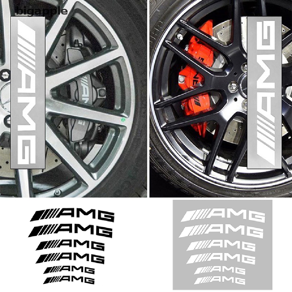 Bộ 6 Đề Can Vinyl Chống Thấm Nước Dùng Để Dán Trang Trí Xe Mercedes AMG