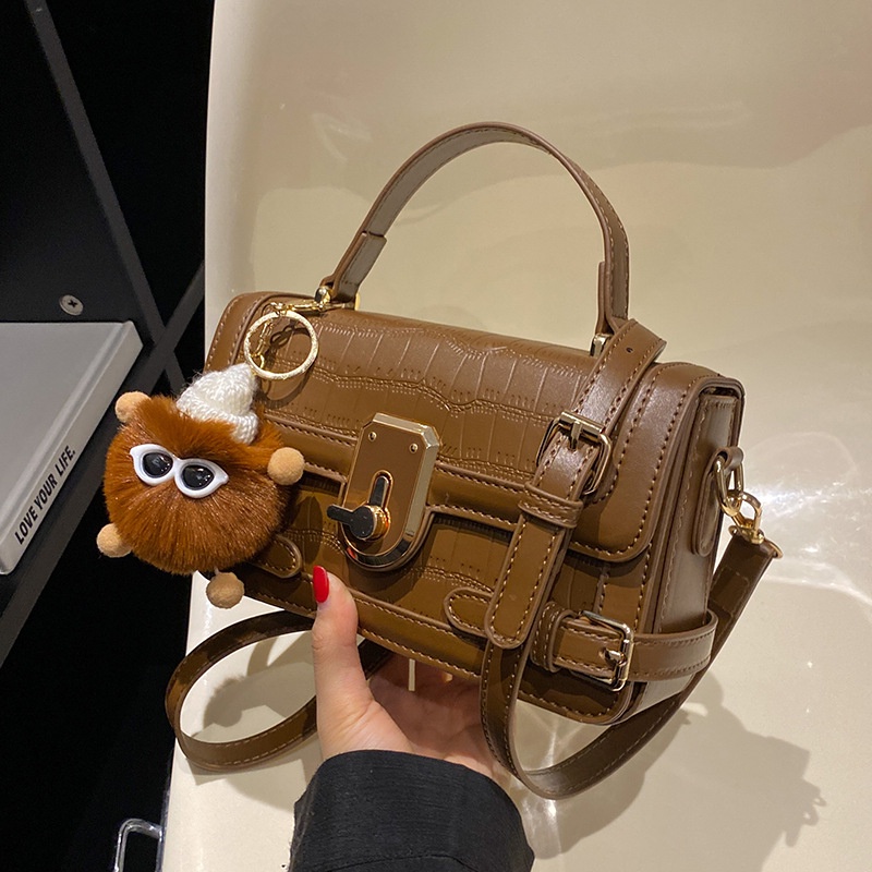 Ielgy Túi Đeo Chéo Nhỏ Hình Vuông Họa Tiết houndstooth Chất Lượng Cao Dễ Phối Đồ Cho Nữ