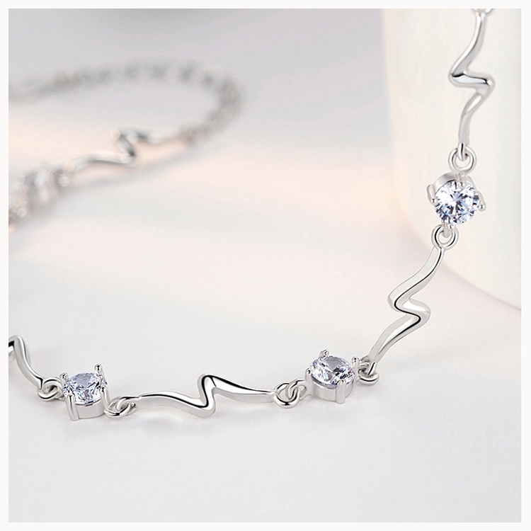 Lắc Tay Bạc Nữ mẫu Junli Tia Sét - Vòng Tay Bạc nữ tự thiết kế, làm thủ công nhà M.Lady Jewelry