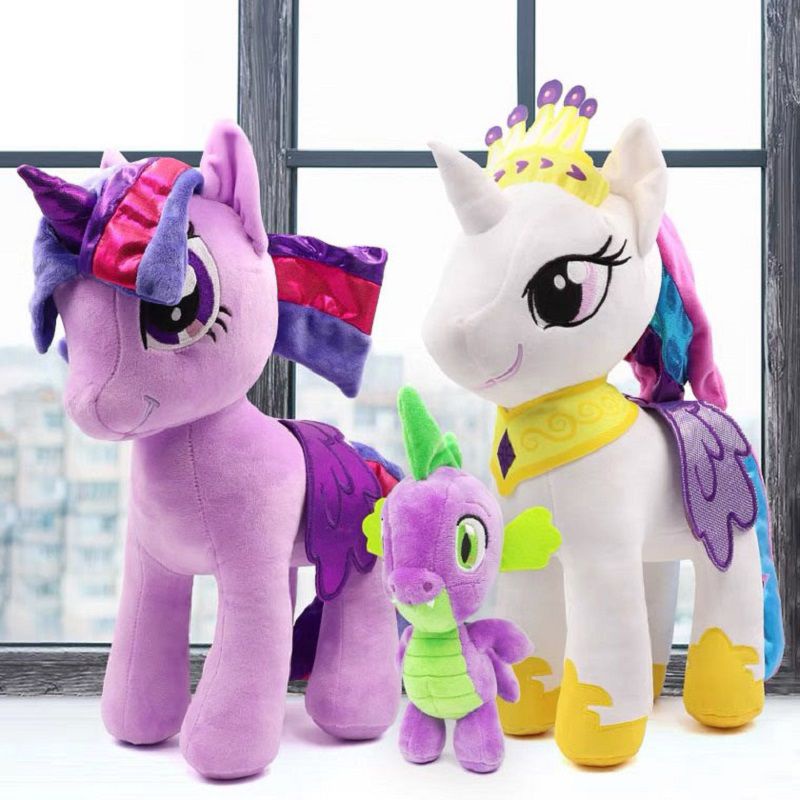 Thú Nhồi Bông Hình Con Ngựa Pony 35cm Màu Hồng