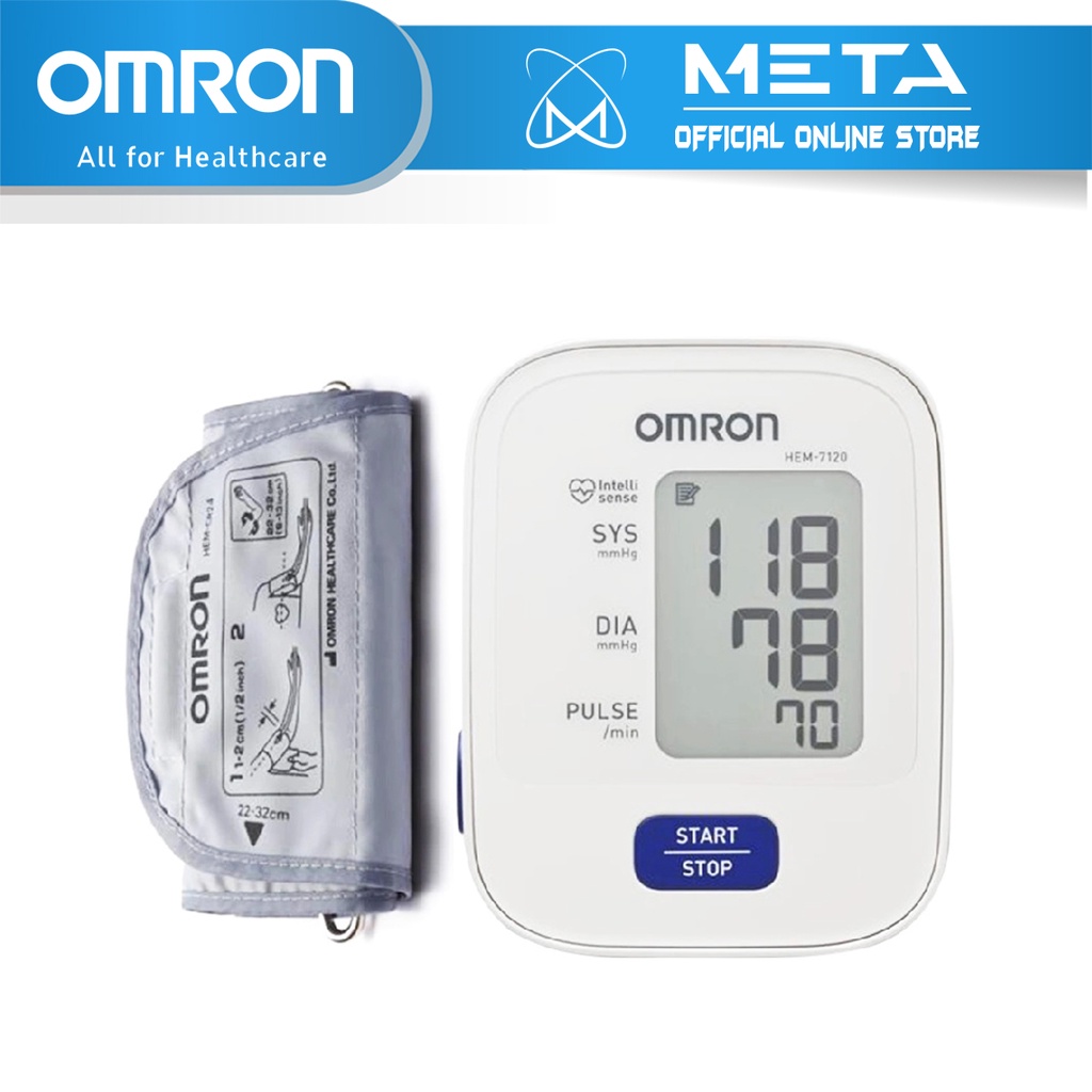 Máy Đo Huyết Áp Bắp Tay Tự Động Omron HEM-7120 | Công nghệ IntelliSense Tiên Tiến | Bảo Hành Chính Hãng 5 Năm