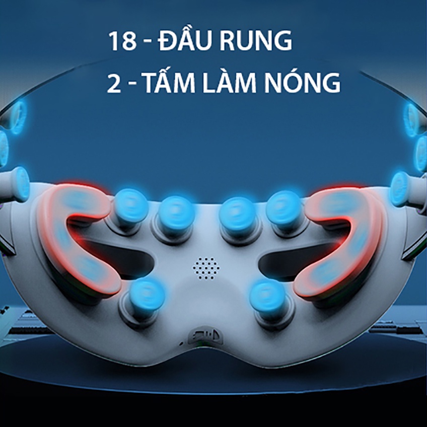 Máy Massage Mắt Thông Minh BUMAS BE01 - Máy Massage Đầu Kết Nối Bluetooth Nghe Nhạc Thư Giãn