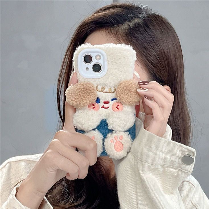 Ốp Điện Thoại Phủ Lông Họa Tiết Hoạt Hình Cho Redmi K50 / Note10 / 11tpro A / 8A