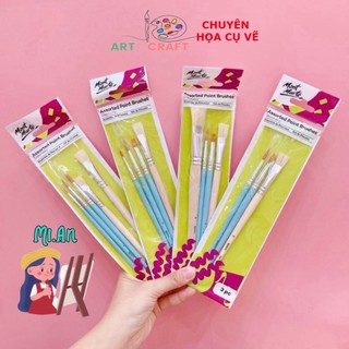 Bộ cọ vẽ màu acrylic, màu nước, màu gouche, sơn dầu mont marte-lam - cọ vẽ