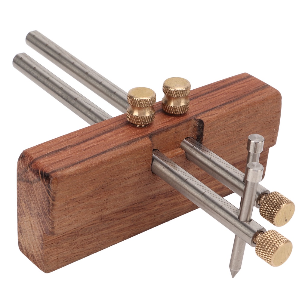 Có thể bán buôn Máy đo đánh dấu chế biến gỗ vạch kép Thanh kéo bằng thép không gỉ lỗ mộng cho Ngói gốm kim loại Westvirginia058 Hàng giao ngay