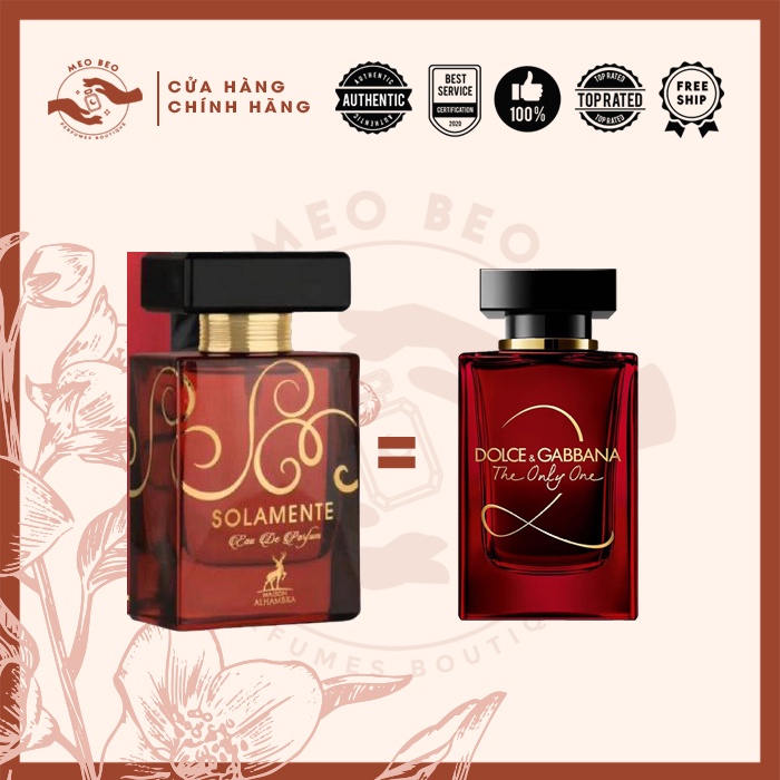 🐈𝒎𝒆𝒐𝒃𝒆𝒐𝒕𝒉𝒐𝒎𝒕𝒉𝒐🐈 Nước hoa nữ Solamente bản dupe 𝐃.𝐆 𝐭𝐡𝐞 𝐨𝐧𝐥𝐲 𝐨𝐧𝐞 𝟐 mini
