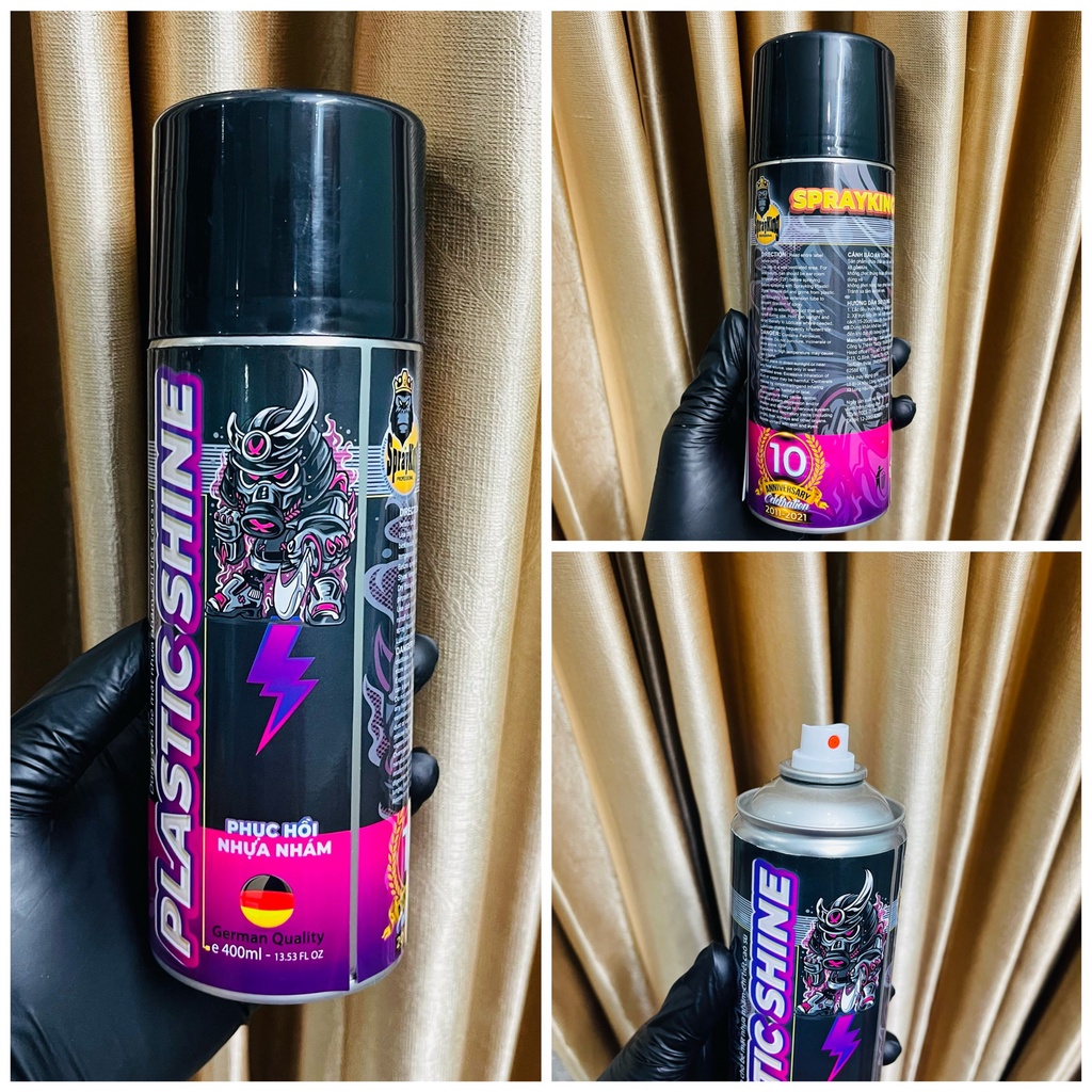 Chai xịt dưỡng sên, rửa sên, phục hồi nhữa nhám Sprayking mẫu mới chính hãng [Mua Combo tặng kèm bàn chải 3D]