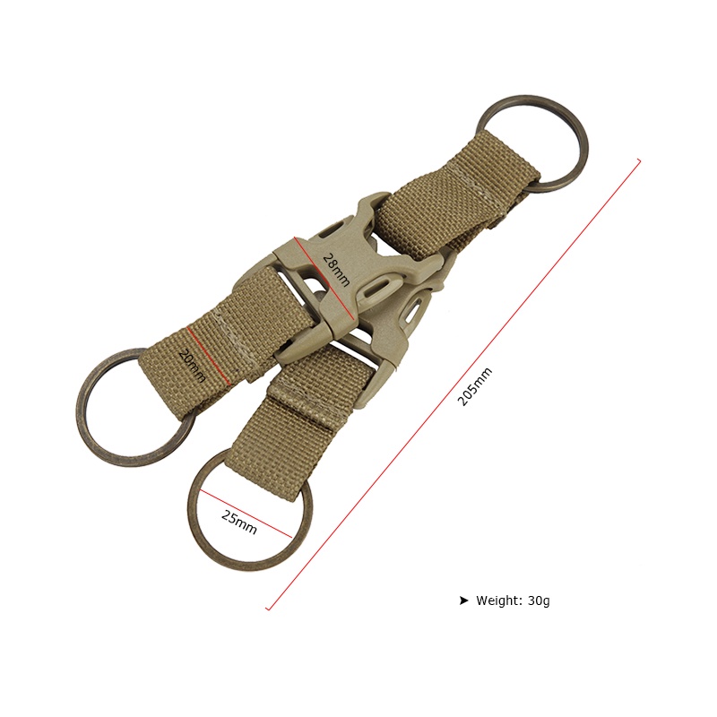 Móc Khóa Dây Đai Ba Lô Chữ O Bằng Nylon Kèm 2 Khóa Tháo Gỡ Nhanh