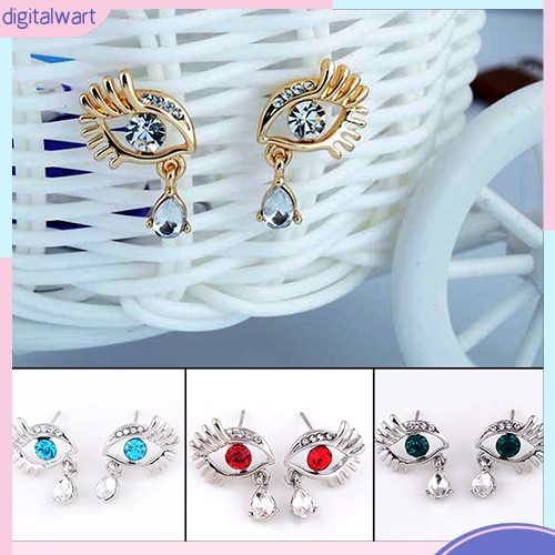 Khuyên Tai Hình Đôi Mắt Đính Đá Thời Trang Thanh Lịch Dành Cho Nữ