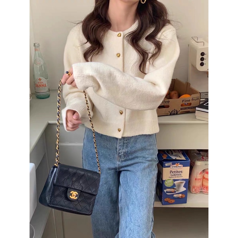 Áo Len cúc tim  - MIDISTORE