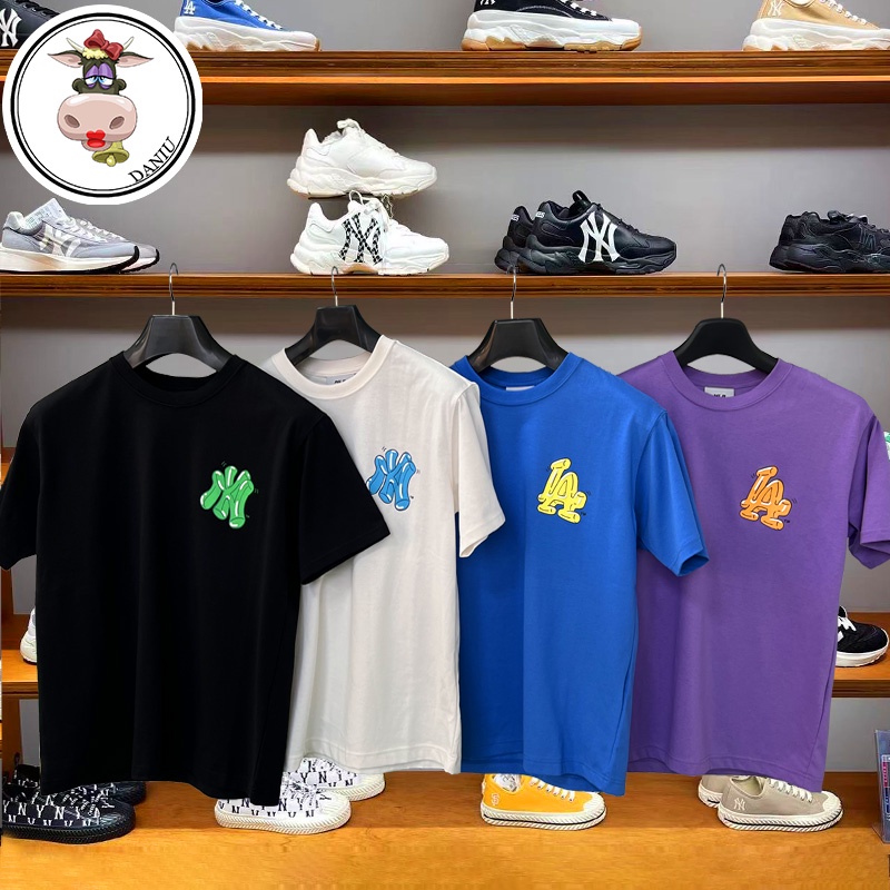 Áo Thun Tay Ngắn In Chữ MLB Thời Trang Hàn Quốc 3ATSL10 Cho Nam Và Nữ