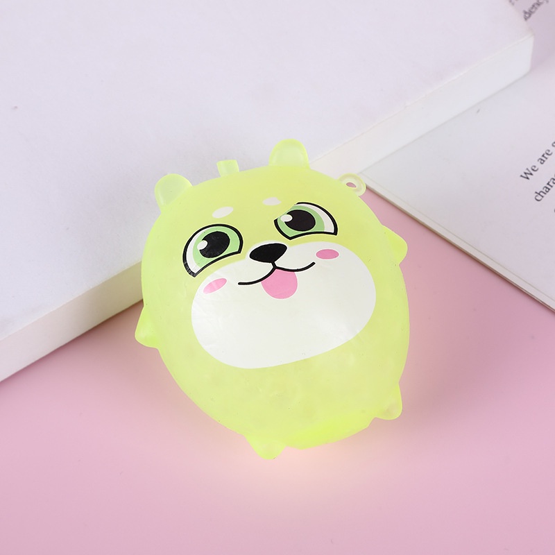 Đồ Chơi Bóp Tay Đính Hạt Màu Cầu Vồng Hình Mèo Dễ Thương Dùng Làm Quà Tặng