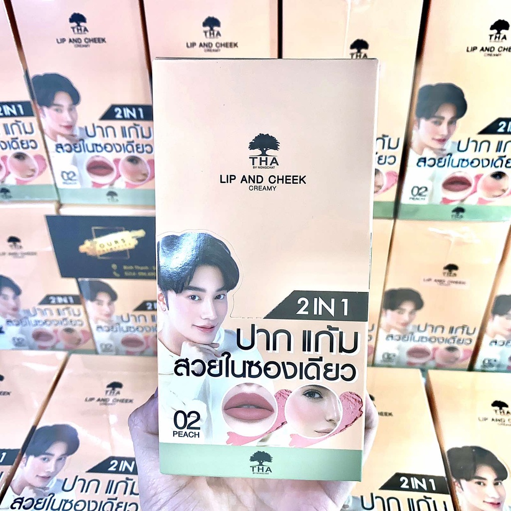 Son kem và má hồng Lip And Cheek Creamy THA By Nongchat Thái Lan