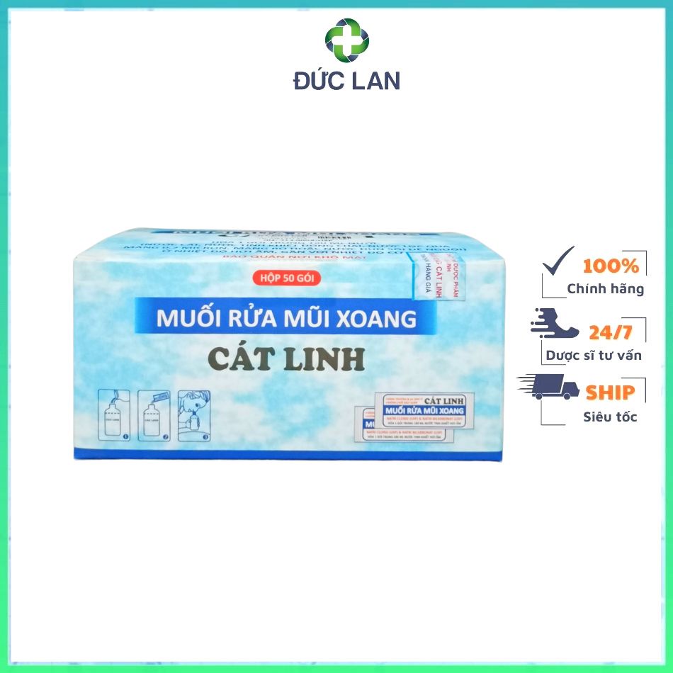 MUỐI RỬA MŨI XOANG CÁT LINH HỘP 50 GÓI