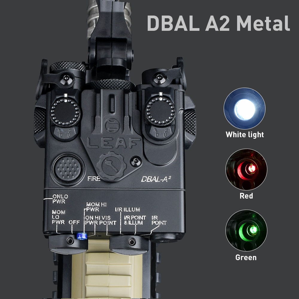 Hộp đèn pin WADSN PEQ 15A DBAL A2 Red + Green Laser (Metal Version)