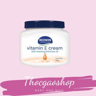 Kem dưỡng da Redwin Vitamin E chứa tp tinh dầu hoa anh thảo 300gr giúp dưỡng ẩm, làm mềm da