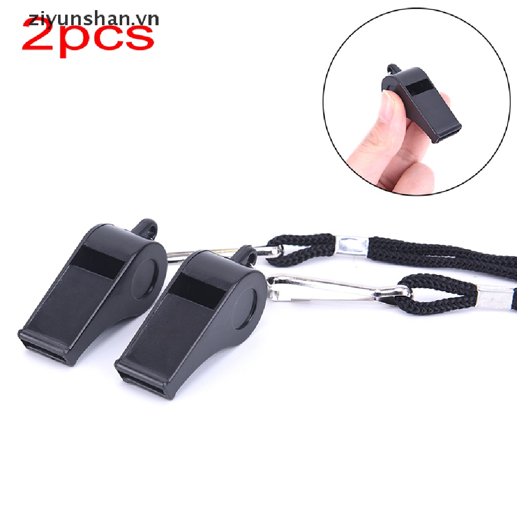 Set 2 Còi Thổi Huấn Luyện Thể Thao Ngoài Trời Có Dây Đeo Tiện Dụng