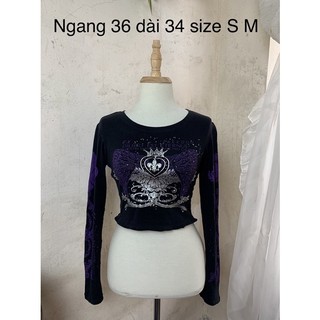 Áo dài tay croptop, gile phao, hoodiezip 2hand