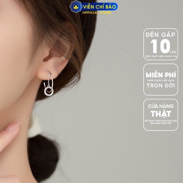 Bông tai Flora chất liệu bạc Thái 925 thời trang phụ kiện trang sức nữ Viễn Chí Bảo B000129