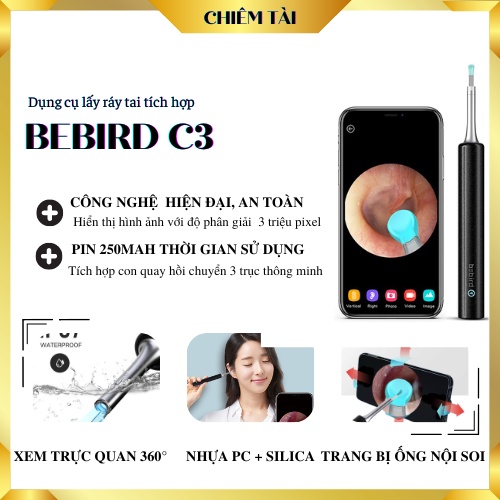 Dụng cụ lấy ráy tai tích hợp camera Bebird C3