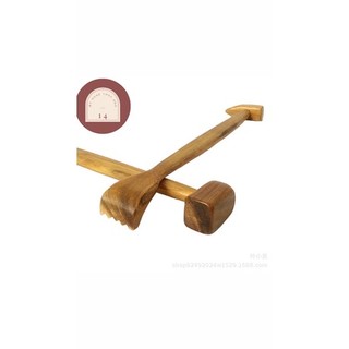 Cây đấm lưng và gãi lưng đa năng bằng gỗ bách xanh, Dụng cụ massage toàn thân