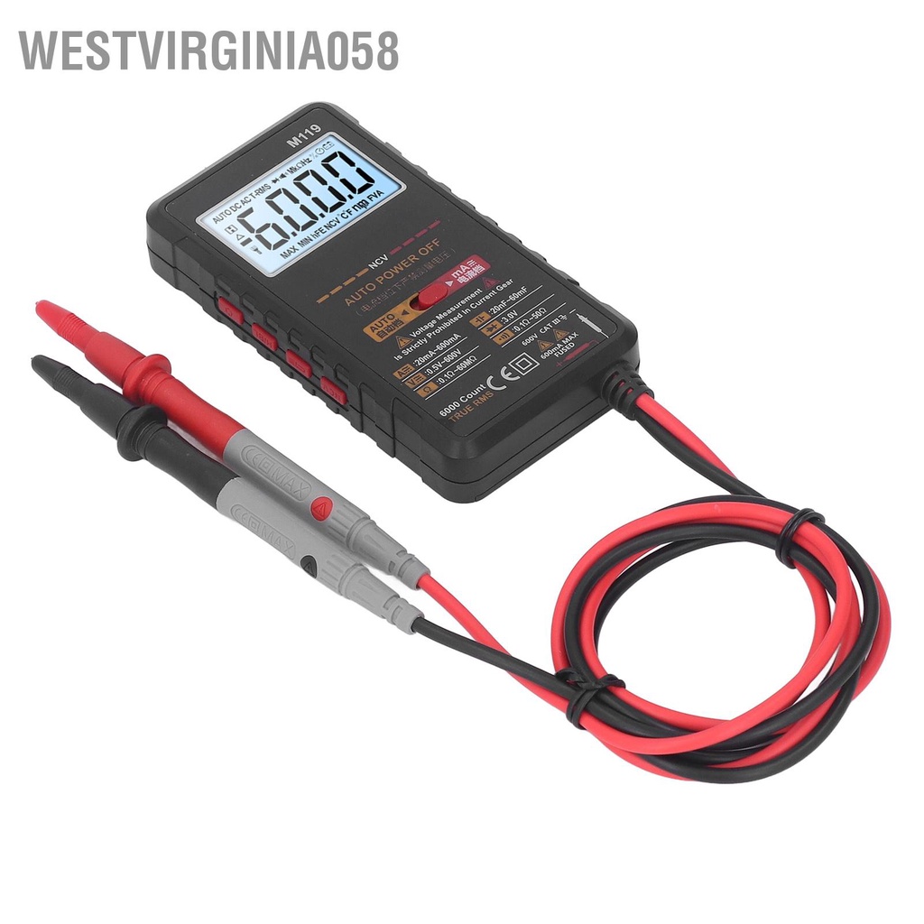 Handheld Digital Multimeter Automatic Range Non Contact Voltage Current Resistance Test Meter