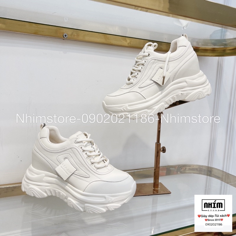 Giày thể thao nâng đế buộc dây cao 8cm tôn dáng, hàng quảng châu cao cấp đi bao êm