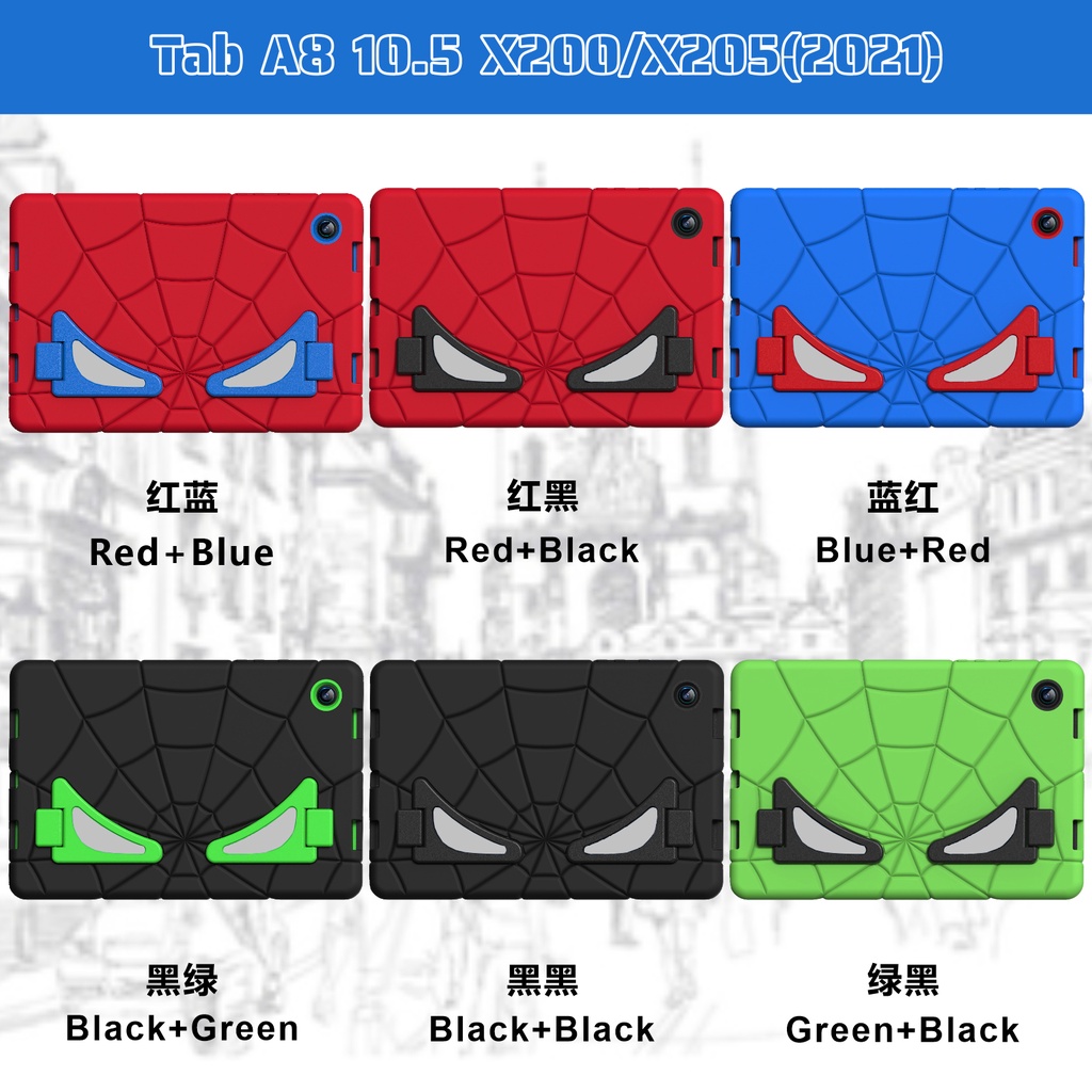 Ốp Máy Tính Bảng PC Silicon Chống Sốc Hình Người Nhện Cho Samsung Galaxy Tab A8 10.5 inch 2022 SM-X200 X205