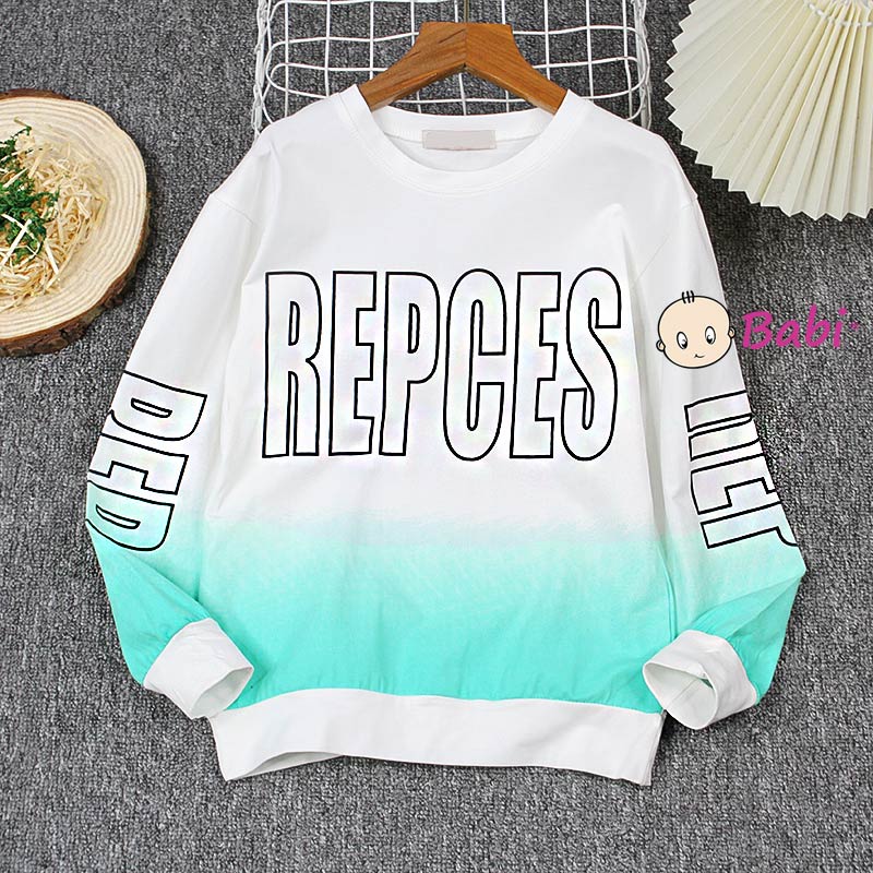 Áo sweater tay dài loang màu phong cách Hàn Quốc thời trang cho bé trai size đại 20-55kg