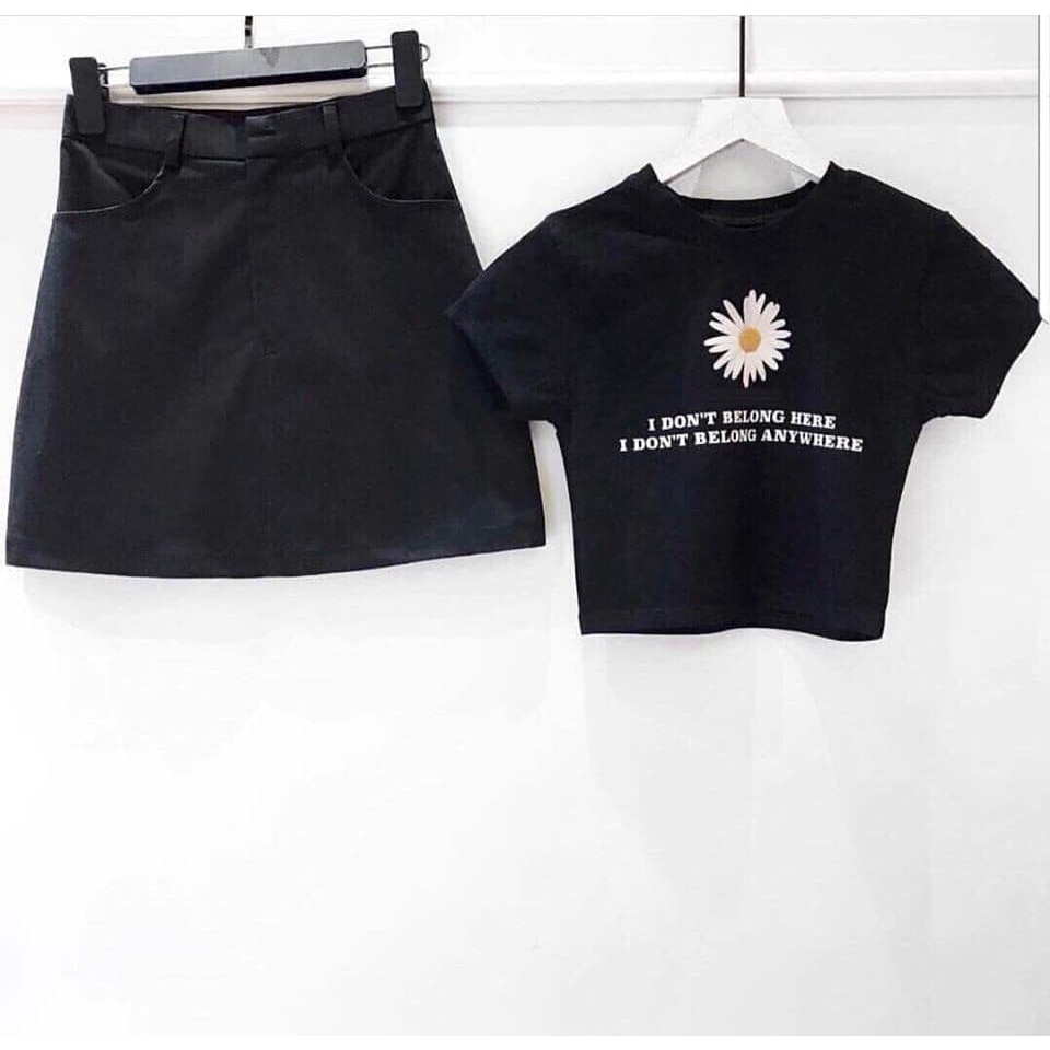 Áo croptop hoa cúc