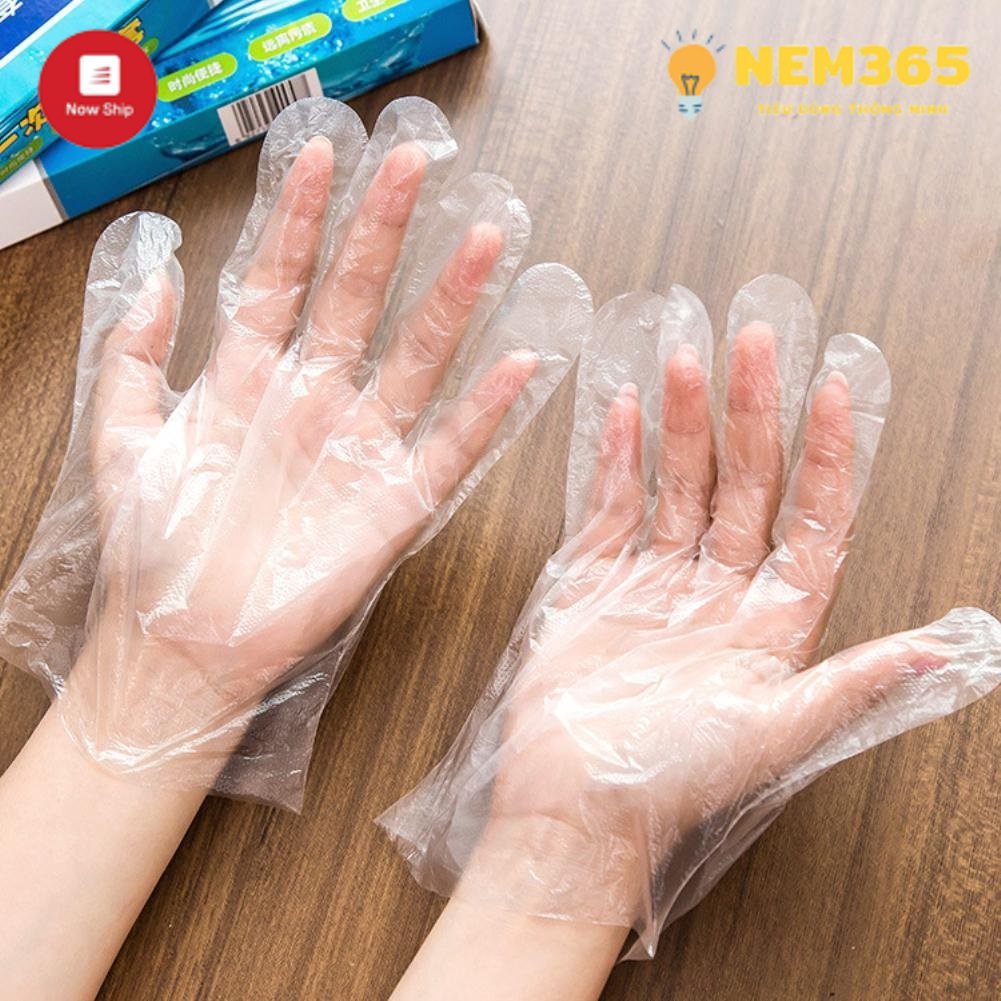 Bộ 200 găng tay nilong thực phẩm cho gia đình