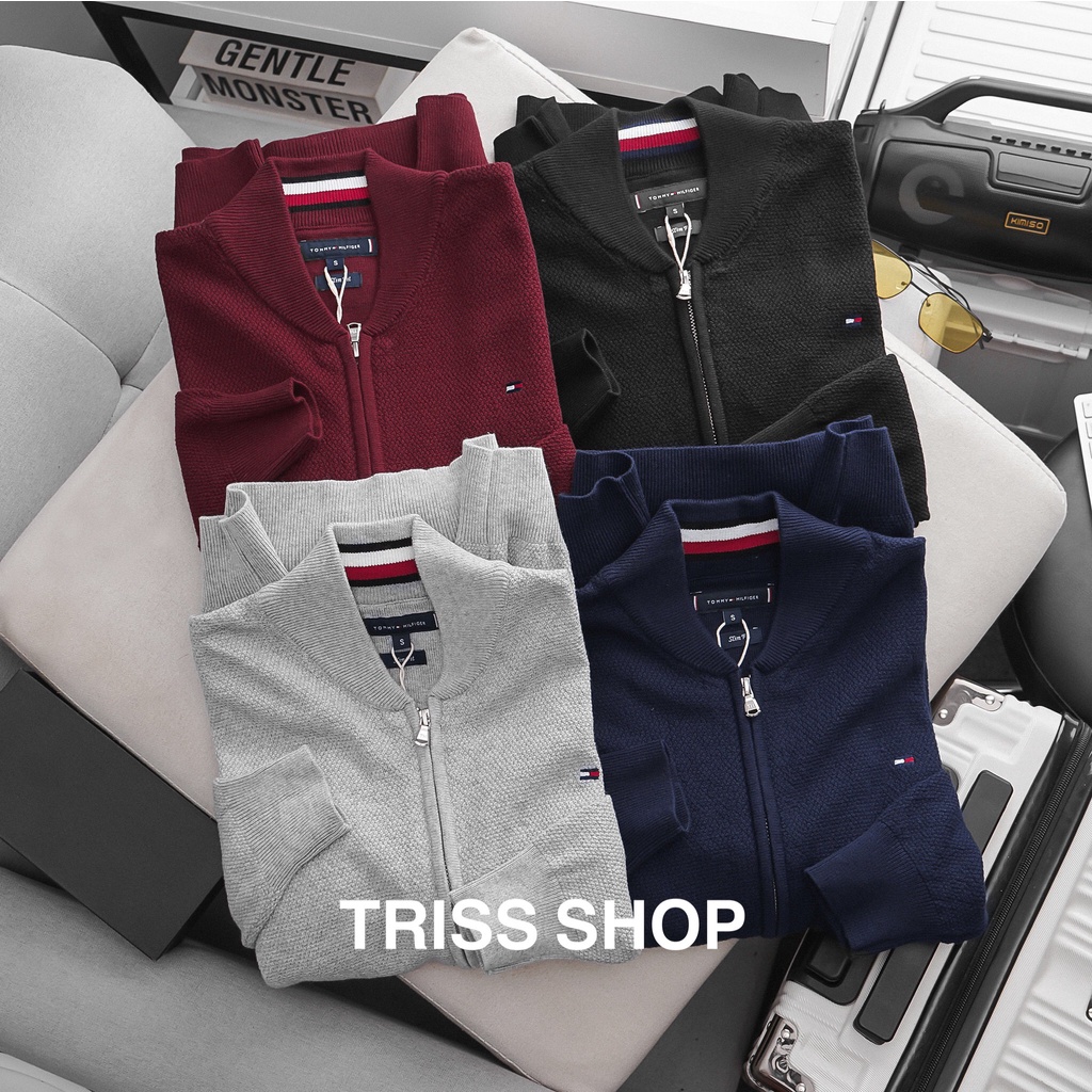 Áo khoác len trơn Tommy 2 dày dặn cao cấp