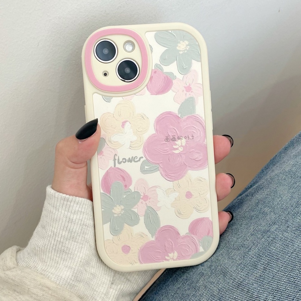 Ốp Điện Thoại TPU Mềm Chống Sốc Họa Tiết Hoa Màu Nước Cho IPhone 14 13 12 11 Pro Max XS XR 8 7 Plus