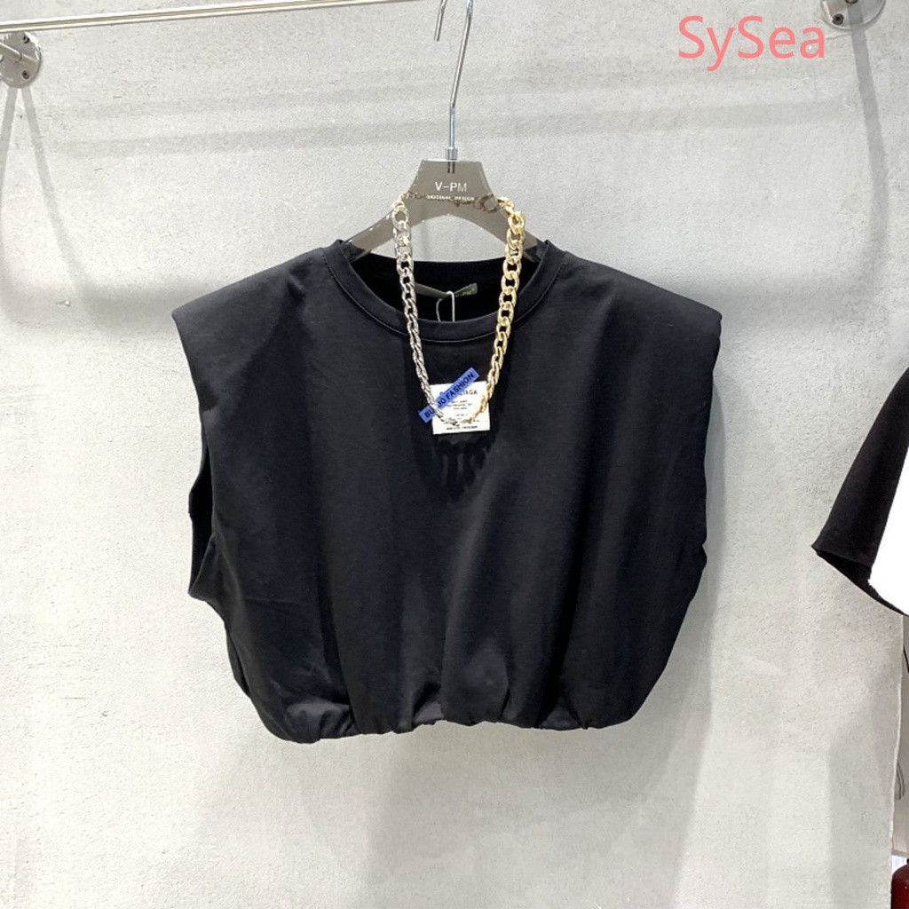 Áo Thun Cotton Không Tay Dáng Rộng Màu Trơn Thời Trang Hàn Quốc Dành Cho Nữ Plus Size