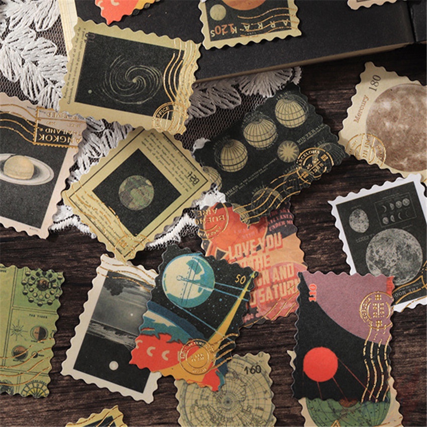 Hộp 45 Món Đồ Chơi Chất Lượng Cao ❉ Miếng Dán Niêm Phong Tem Nghệ Thuật ❉ Sticker Dán Trang Trí Sổ Nhật Ký DIY