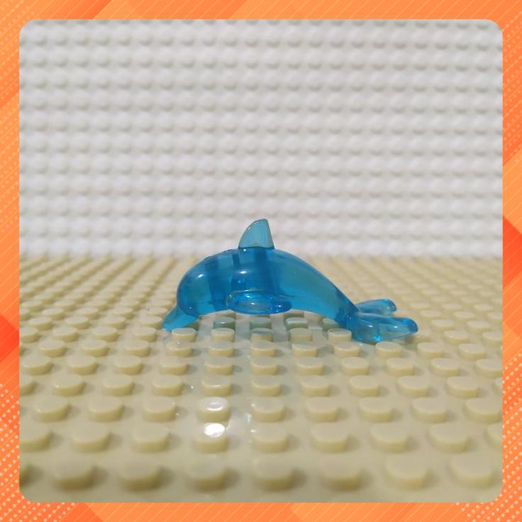 Đồ Chơi Minifigures Động Vật Cá Heo Trong Suốt Màu Xanh Lam NO.318 - Phụ Kiện MOC